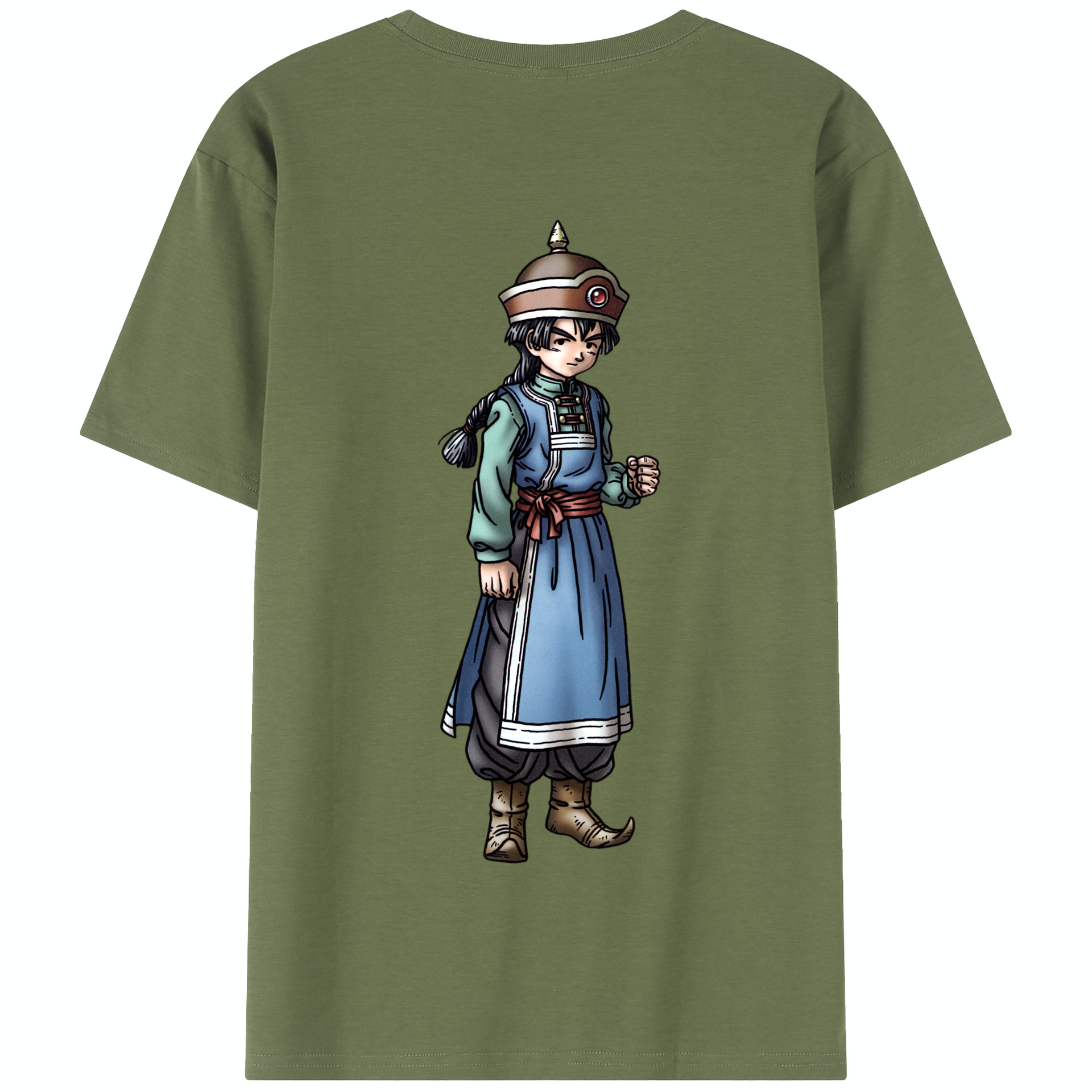 （画像用） ドラゴンクエスト Doragon Kuesuto Dragon Quest 綿100％半袖Tシャツ（背面プリント）